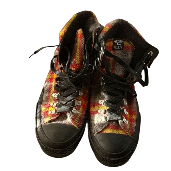 Converse + Woolrich Plaid High-Tops - Picture 1 of 5